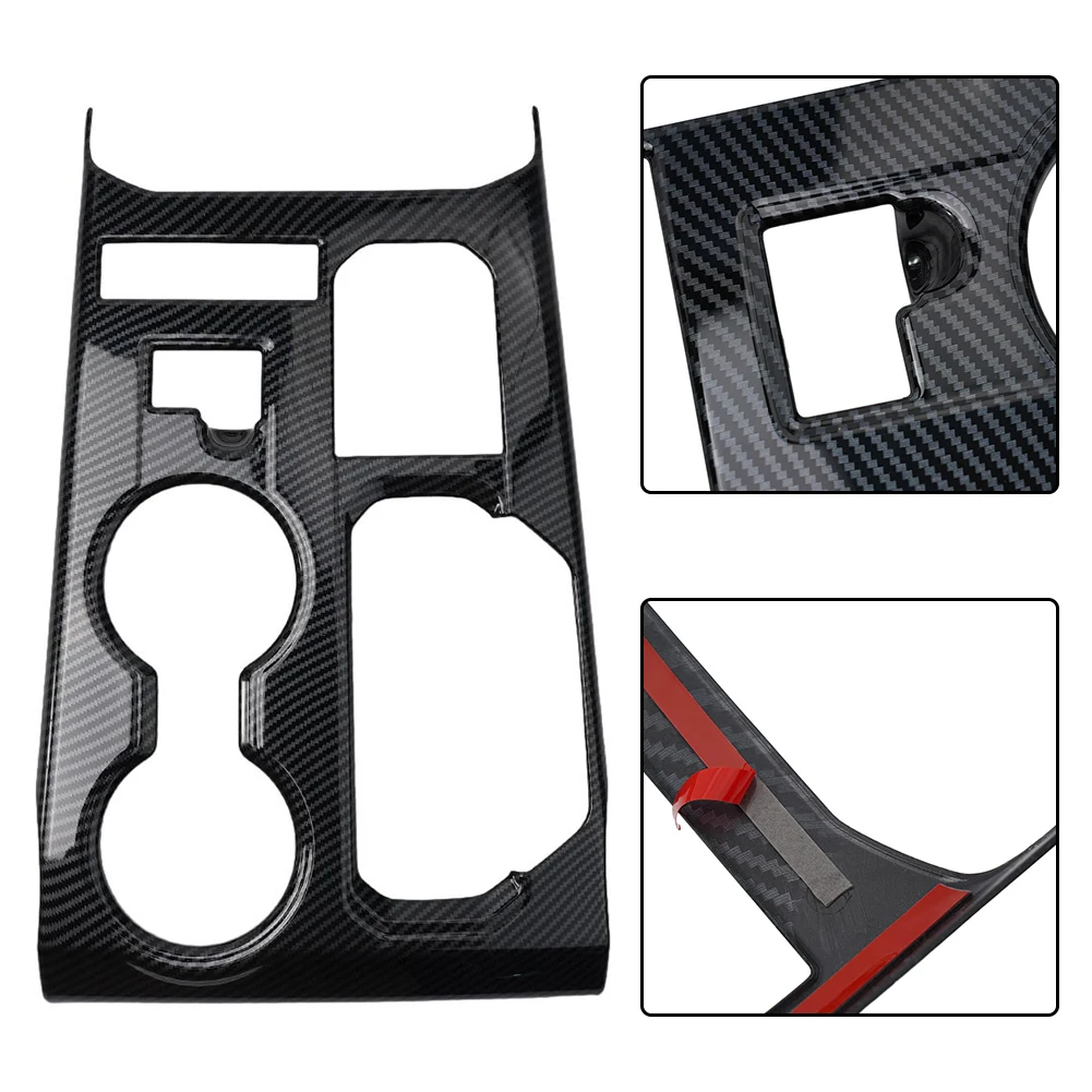 Sticker Car Center Console Gear Shift Cover Trim For Toyota For Highlander 2020-23 Carbon Fiber Gear Shift Box Panel Frame Cove
