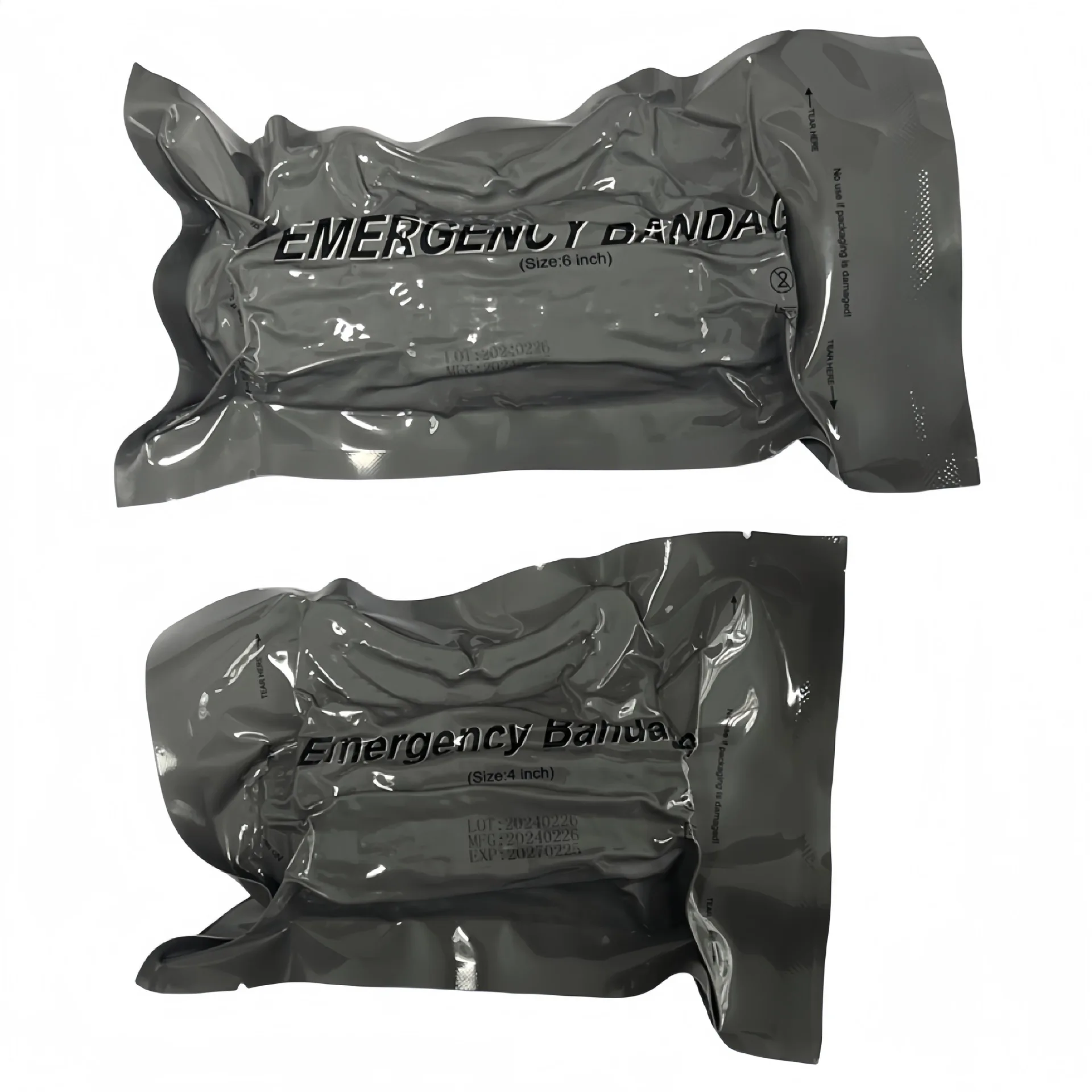 4-6 Inch Emergency Training Trauma Hemostasis Vacuum Plus Compression Israeli Tactical Bandage Pressurized User External Strap