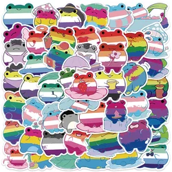 50pcs Cute Cartoon Pride Rainbow Frogs Stickers LGBT Water Bottle Decals Luggage Laptop Guitar Phone Waterproof Graffiti