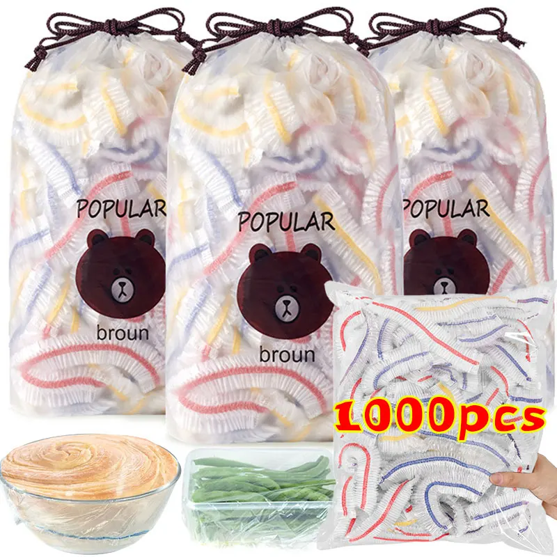 50-1000 Uds Color elástico desechable agradable cubierta de mantenimiento fresco seguridad duradable claro reutilizable fiesta preservación diaria cubiertas de alimentos