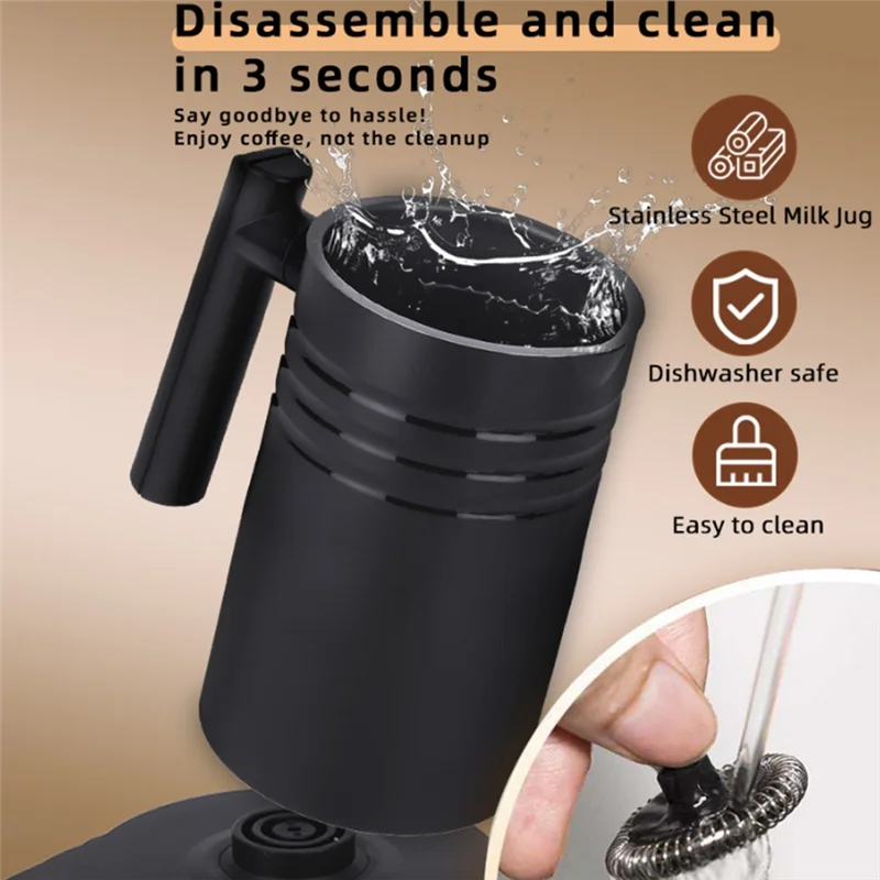 

A74G-Full-Automatic Milk Frother Machine Smart Touch Control Milk Warmer Temperature Settings Hot&Cold Milk Frother