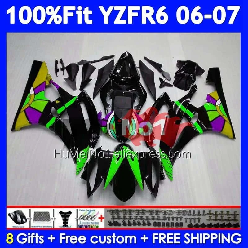 Injection Fairing For YAMAHA YZF-R6 YZF R 6 YZF R6 600 600CC 357No.57 YZF600 YZFR6 06 07 YZF-600 2006 2007 OEM Movistar new Body