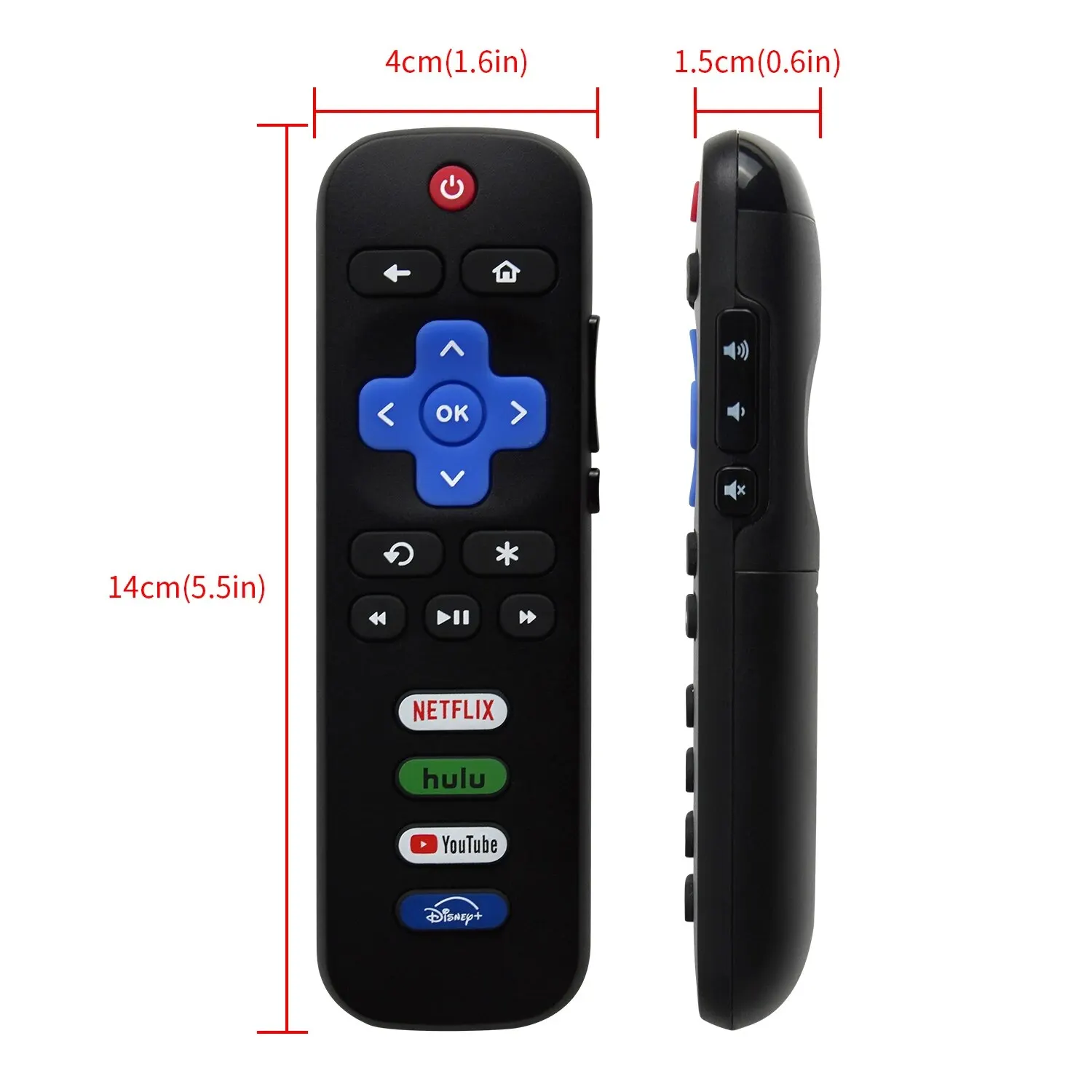 RC280A Replacement Remote Control Only for Roku TV for TCL Roku/Hisense Roku/Onn Roku/Philips Roku TVs(Not for Stick and Box)