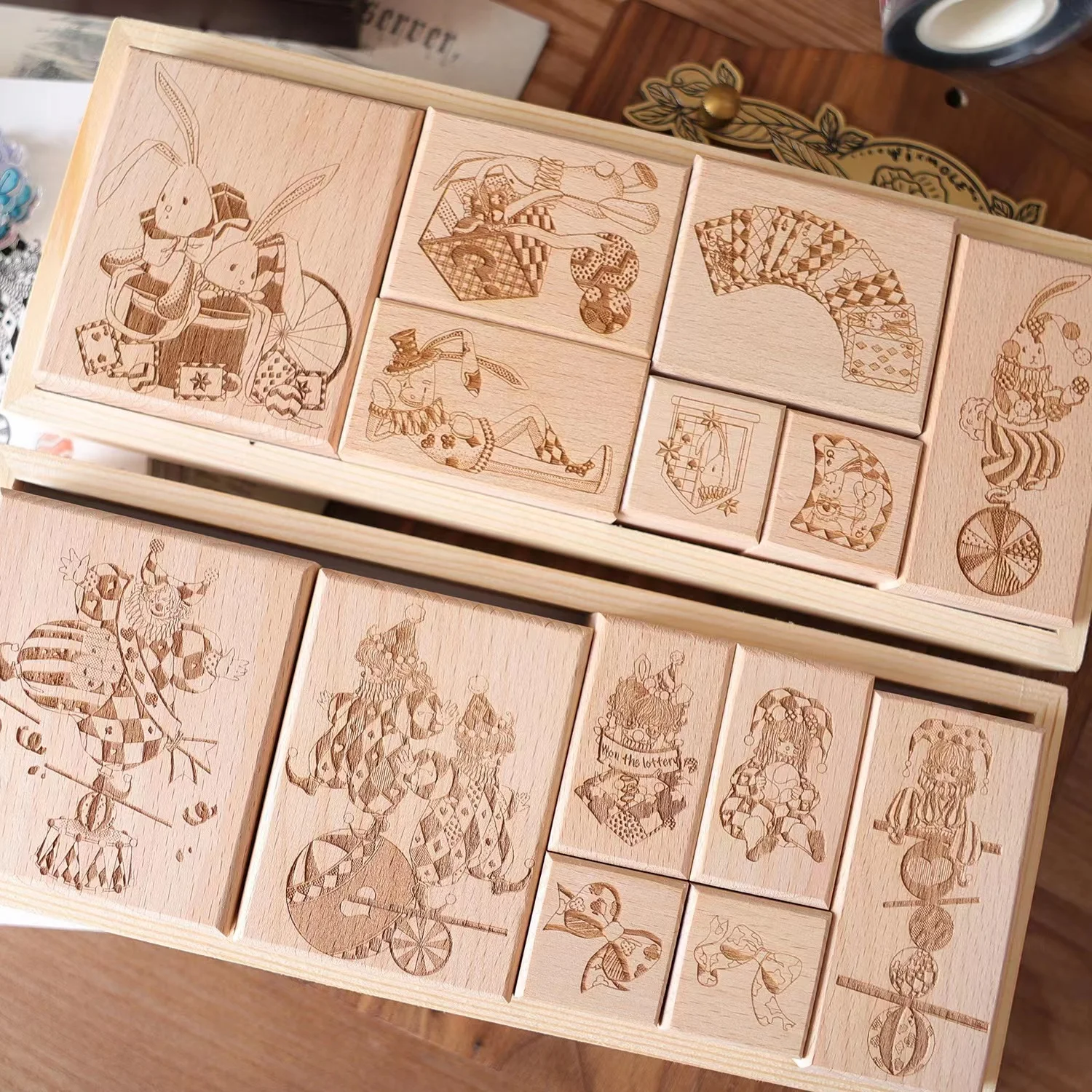 Lovely Time Circle Wooden Rubber Stamp for DIY Scrapbooking Photo Album Card Making