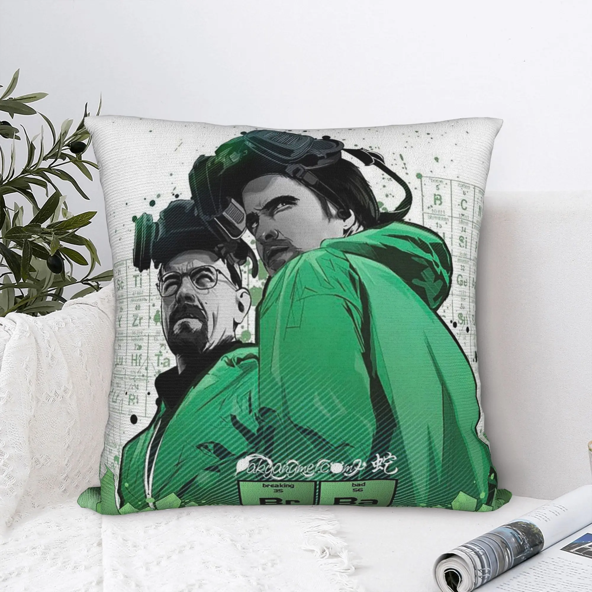 Breaking Bad Walter White Square Pillow Case Jesse Pinkman Chemical Cushion Cover Decor Throw Pillow Case Cover for Seat 18