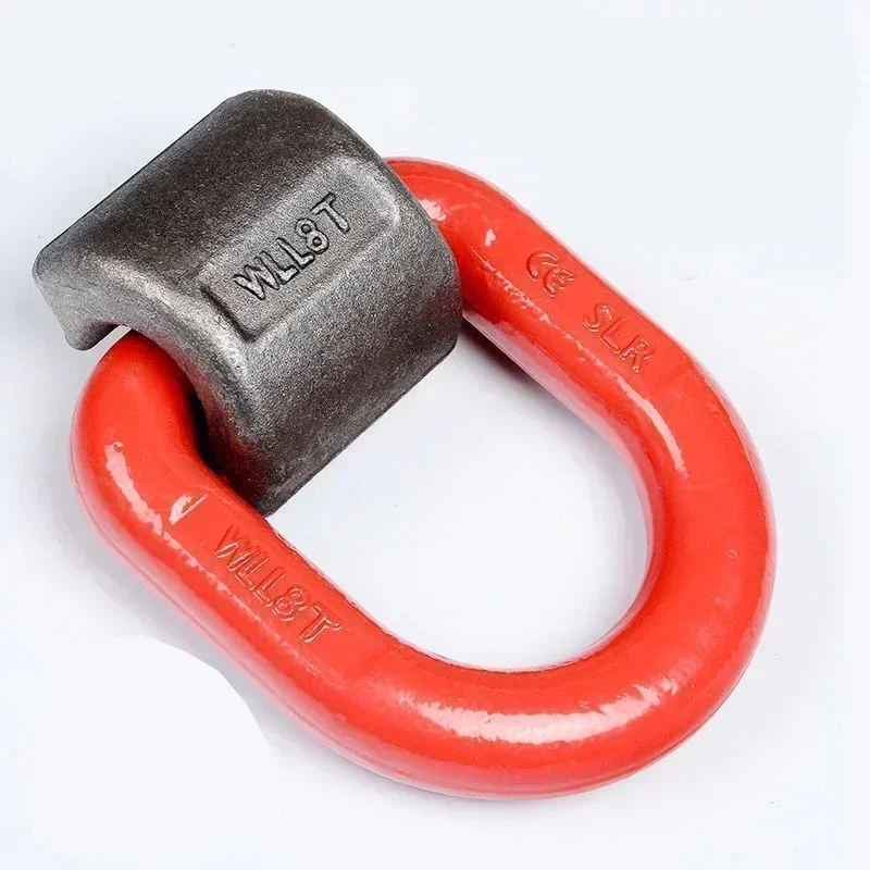 D-shape G80 High Strength Welded Lifting Ring Lug For Marine Or Mould Hoister Adjustable direction WLL 1-8 Ton Crane Accessories