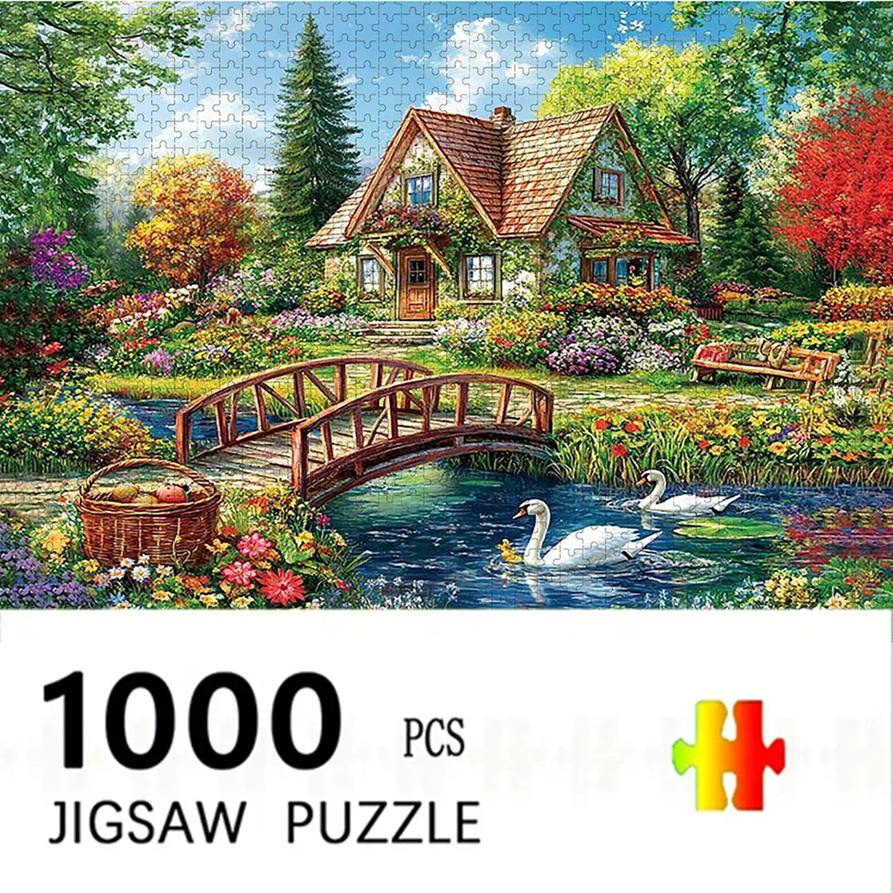 500/1000-piece Adult Puzzle - Premium Thick Cardboard, Challenging Large Jigsaw Assembly, Christmas/Festive Gift