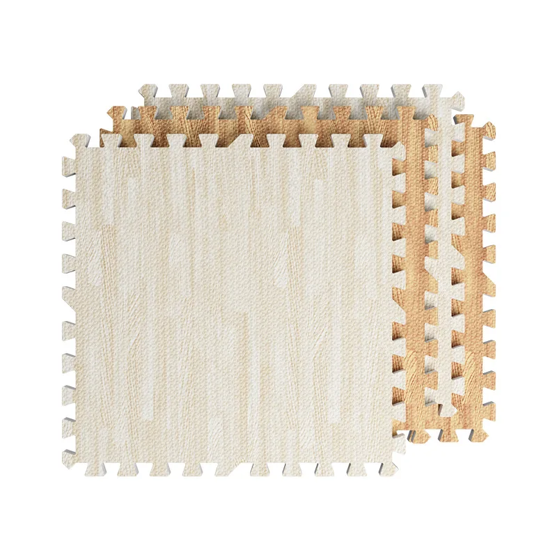 Wood Grain Puzzle Floor Foam Carpet Bedroom Splicing Mat Baby Play Mat Interlocking Exercise Tiles30*30cm