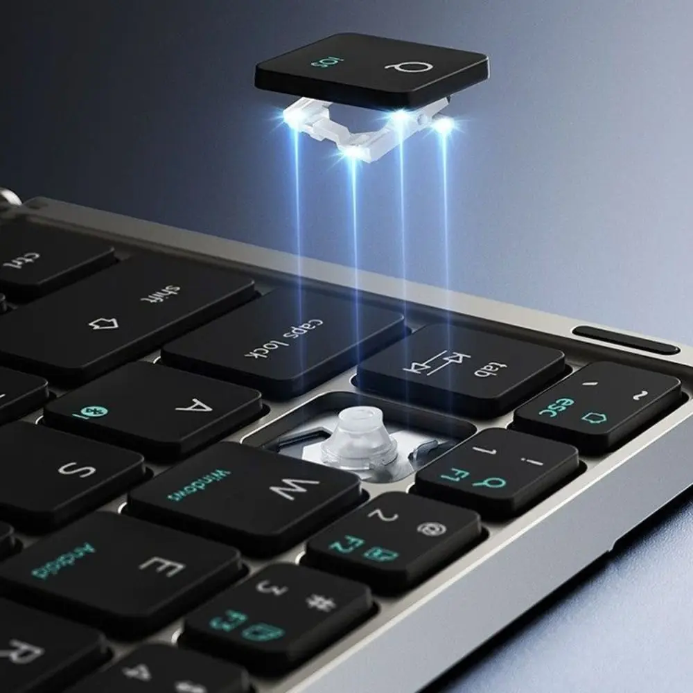 

Bluetooth 5.3 Wireless Bluetooth Keyboard Universal Portable Foldable Keyboard Detachable Compact Rechargeable Keyboard