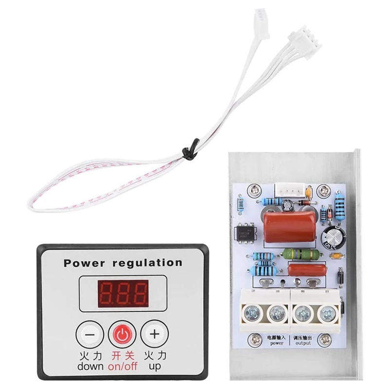 SCR Regulador De Tensão Digital, Dimmer, Termostato, Controlador, Regulador De Tensão, 10000W