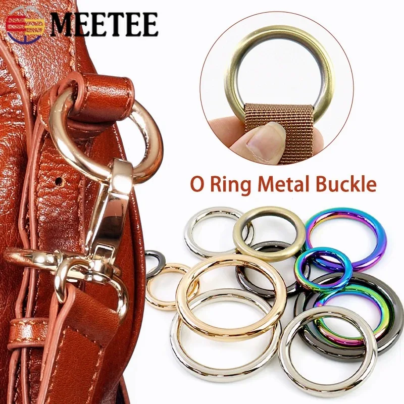 

10/20Pc 15-50mm Metal Buckles O Ring for Keychain Bag Straps Loop Hook Dog Collar Belt Clasp Carabiner Leather Craft Accessories