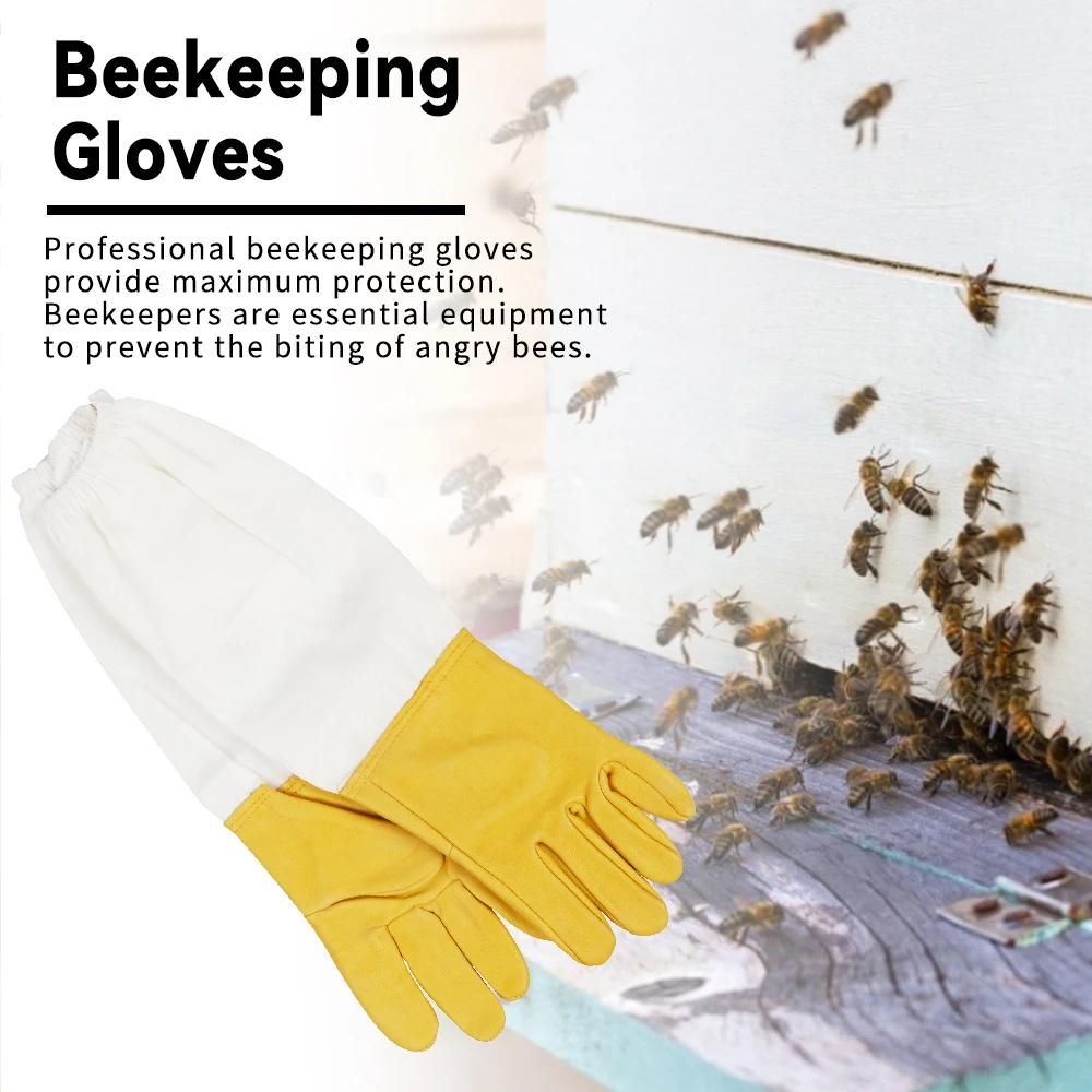 

NO.2 Beekeeping Gloves Bee Keeping Equipment and Tools Anti Bee Protective Bees Apicultura for Beekeeper