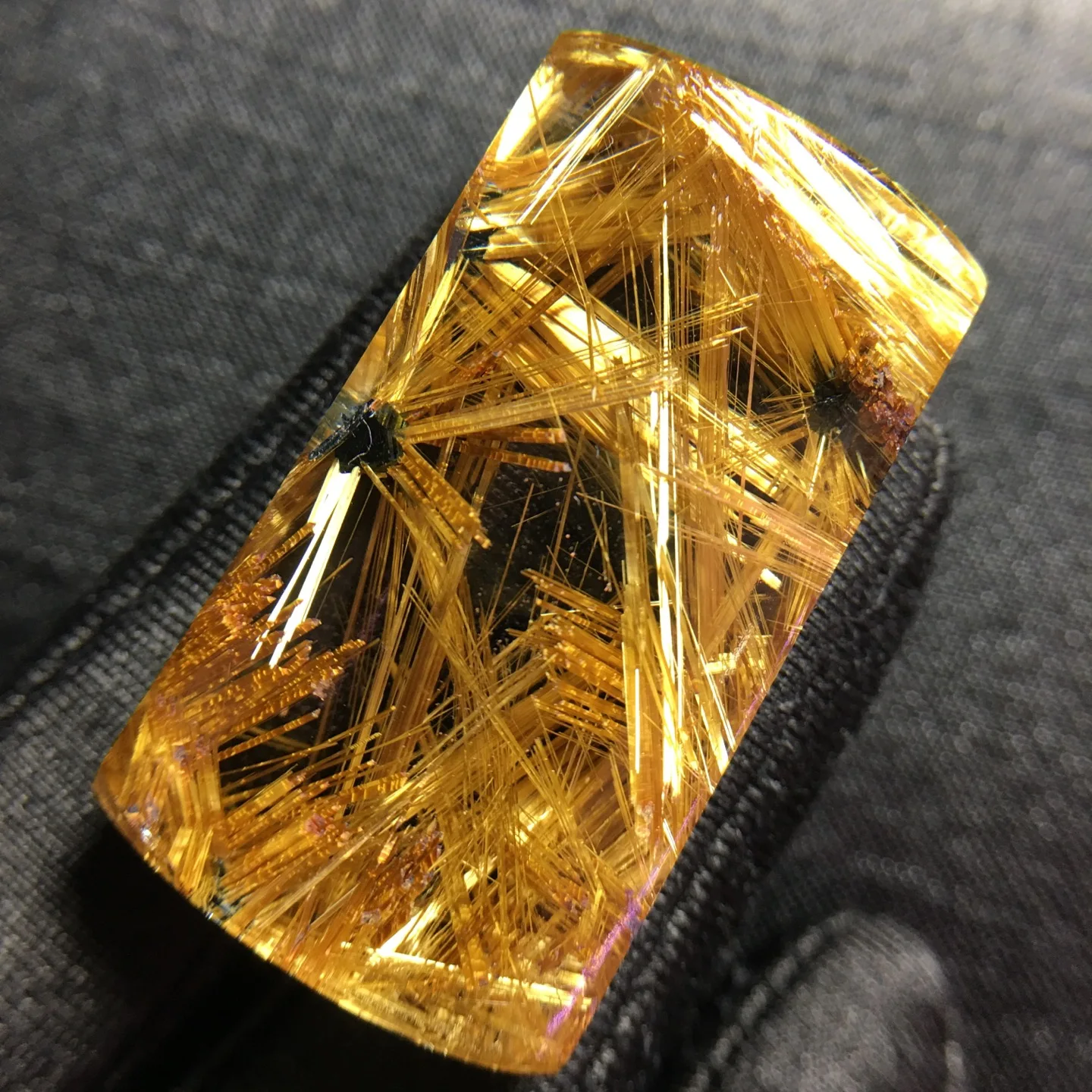 Natural Gold Rutilated Quartz Pendant Rutilated Quartz 40.2/22.8/10.6mm Flower Men Women Brazil AAAAAAA