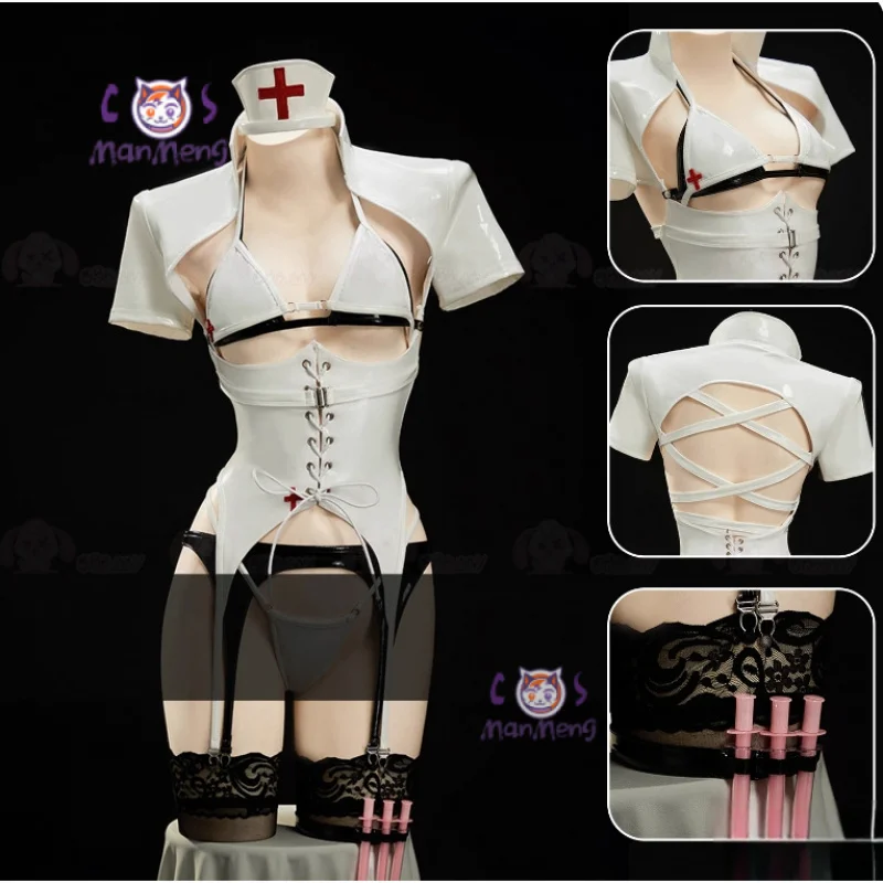 

Final Fantasy VII Тифа Локхарт косплей костюм медсестры аниме игра Хэллоуин вечерние женский сексуальный белый кожаный костюм шляпа комплект аксессуаров