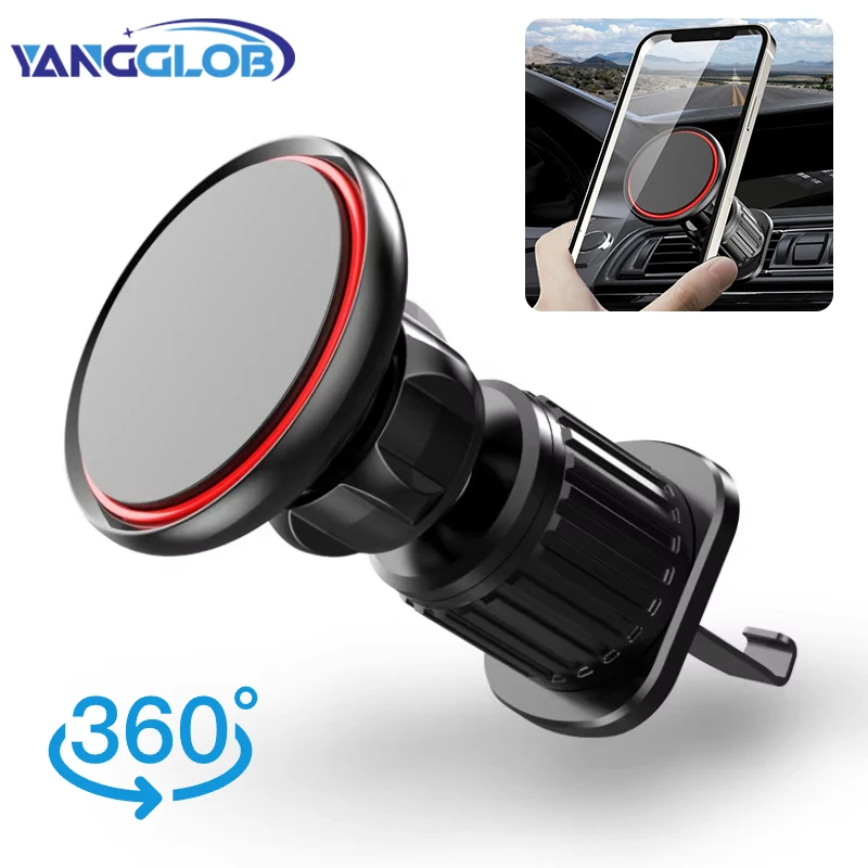 

Universal Magnetic Car Phone Holder 360 Rotation Car Air Vent Clip Strong Magnet Mobile Cellphone Stand for iPhone Xiaomi