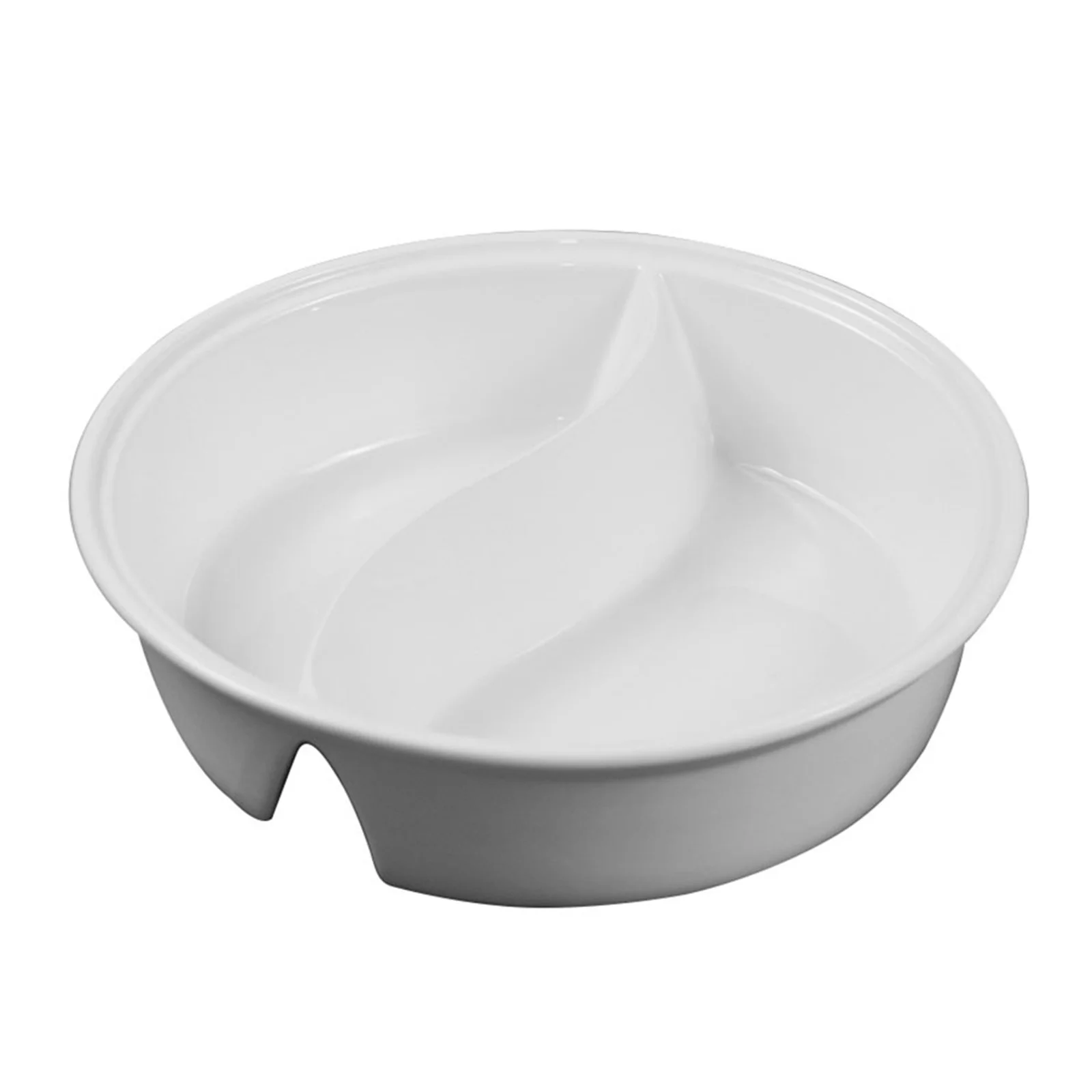 

Double Compartment Noodle Food Divided Container Ceramic Serving Kitchen Salad Bowl Household Soup