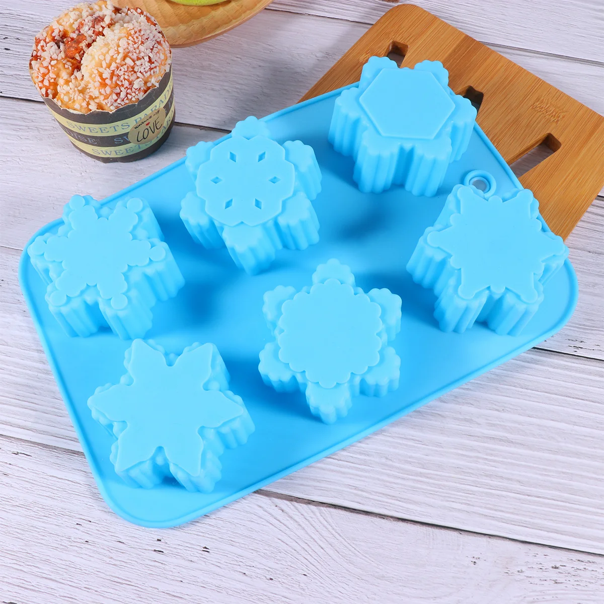 

Ice Making Tray Snowflake Cake Mold 6-Cavity For Chocolate Soap Ice Craft Baking Diy Trays Handmade Tools