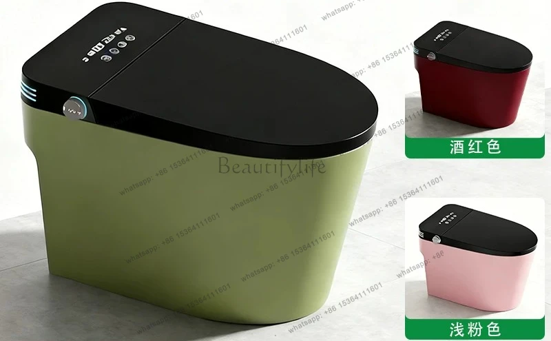 Retro color light smart toilet, automatic electric toilet, closed lid flush customization