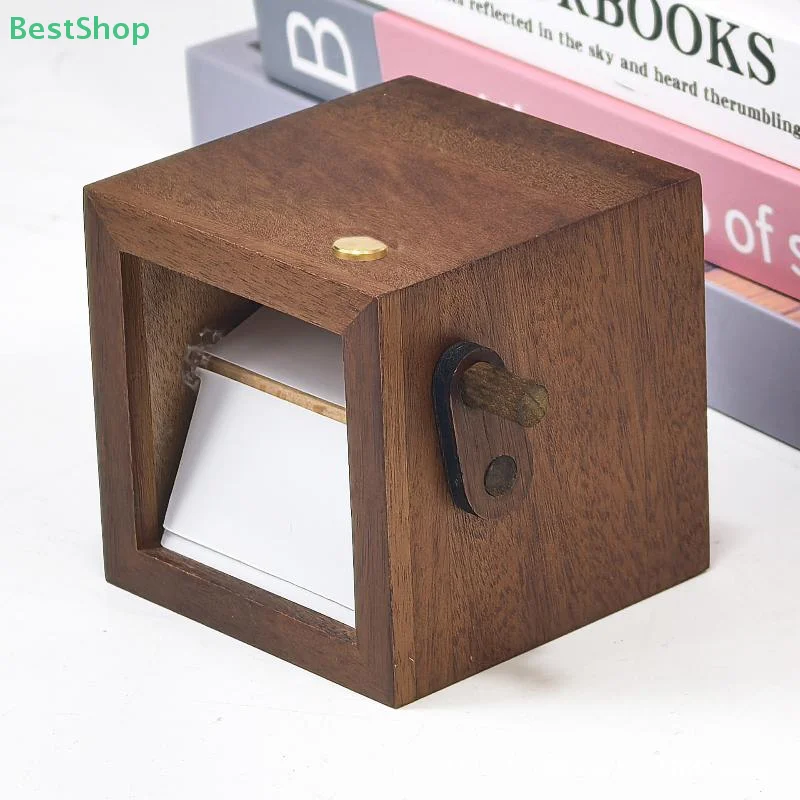 ☆Wooden Mechanical Hand-crank Animated Flipbook Photo Album With Wooden Box