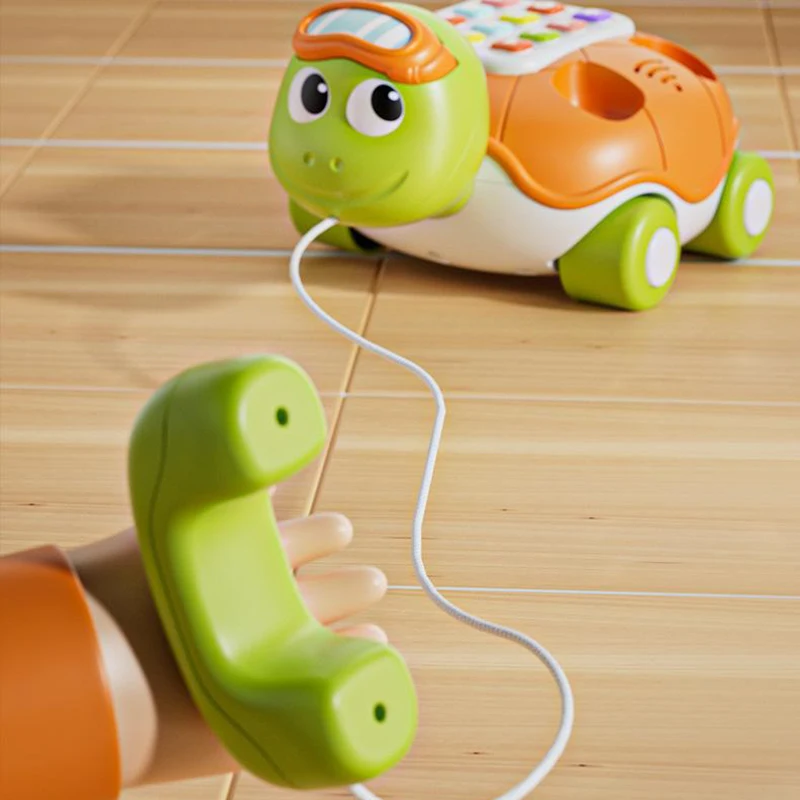 Kinderen Educatief Multifunctionele Muziek Simulatie Telefoon Baby Kruipen Speelgoed Leren Schildpad Vroeg Onderwijs Verhaal Machine