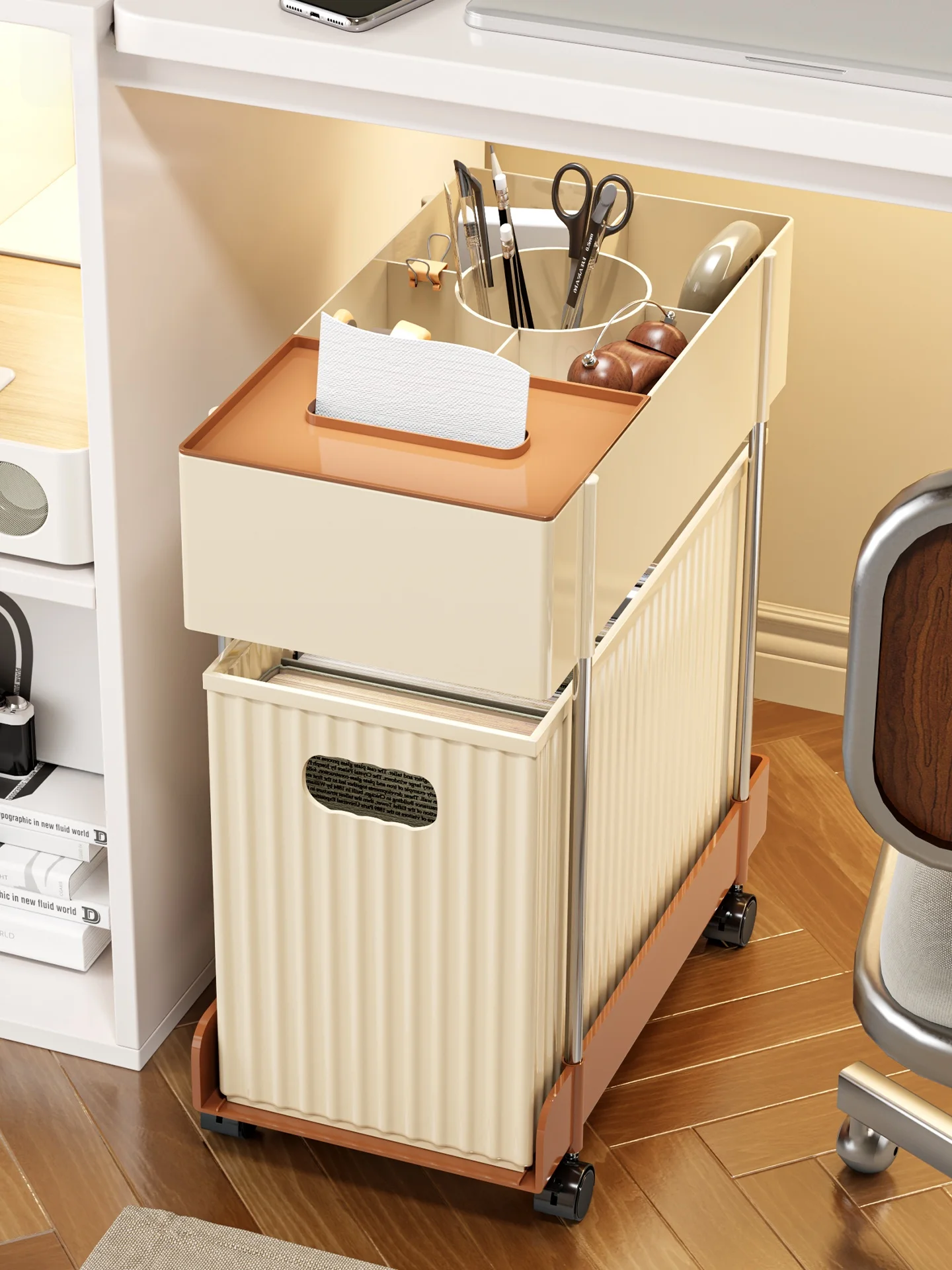 

Office Desk underneath Storage Ra Der Sle Stationery Organizer Box Multi-layer Storage Cabinet Small Cart Simple Sle