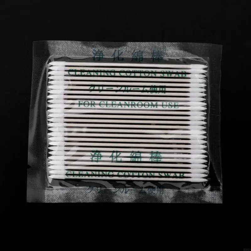 R91A 25pcs ทำความสะอาด swabs เคล็ดลับพร้อมที่จับไม้สำหรับหูฟังสำหรับสมาร์ทโฟน