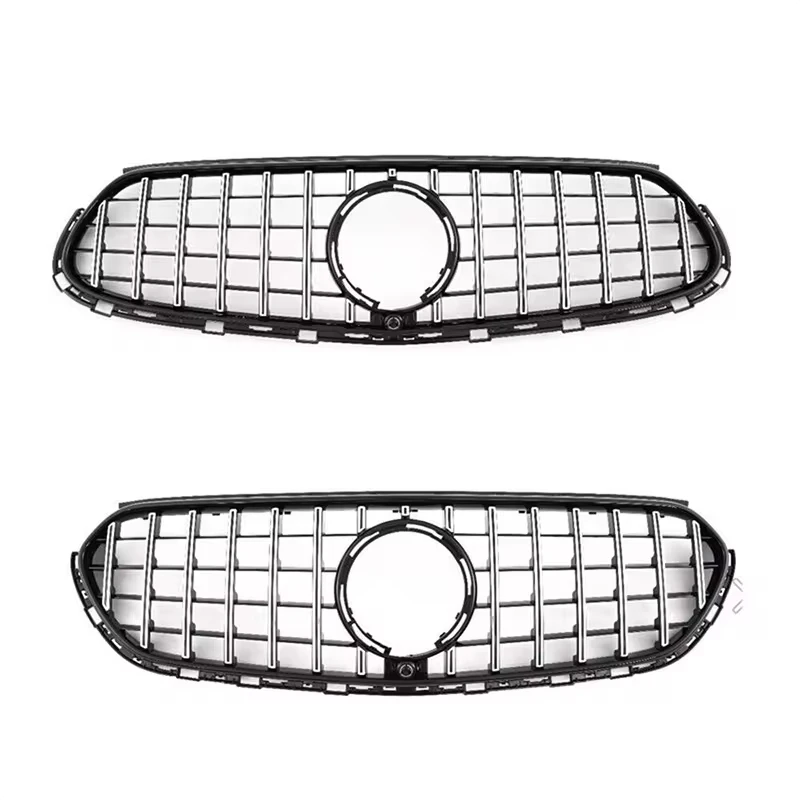 Wholesale durable Upgrade to GT style gloss silver/black front bumper grille for Mercedes Benz new GLC X254 2023 2024