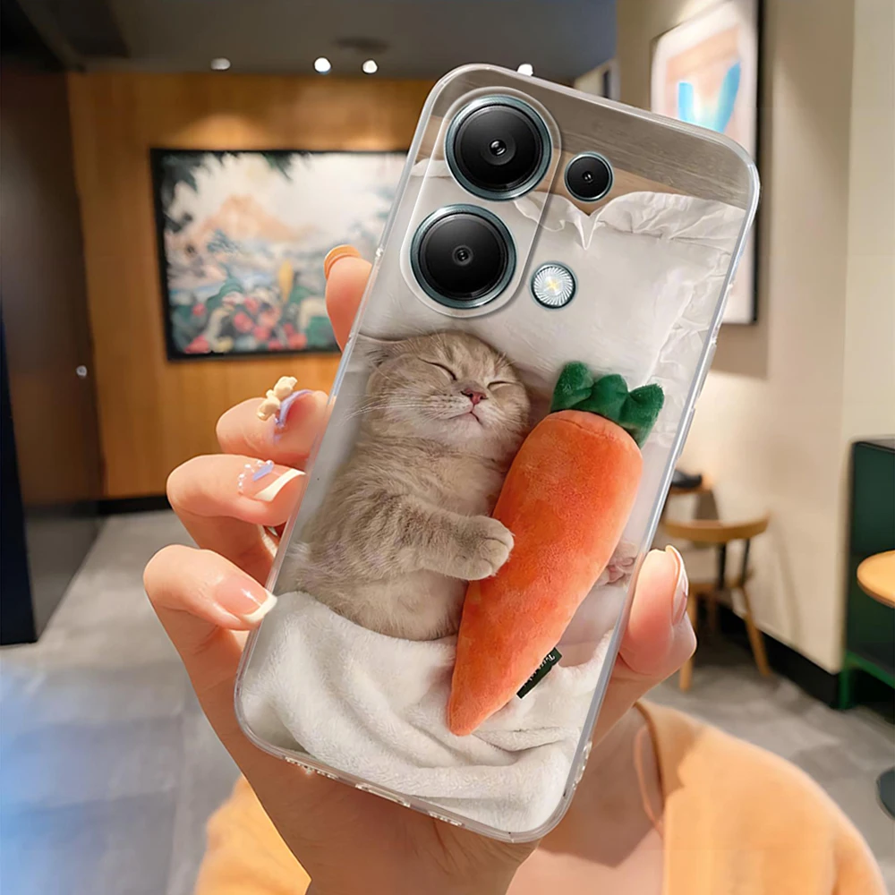 

Для Redmi Note 13 Защитный модный чехол для Xiaomi Redmi Note 13 4G 5G Прозрачный мягкий силиконовый чехол Coque Note 13 Funda