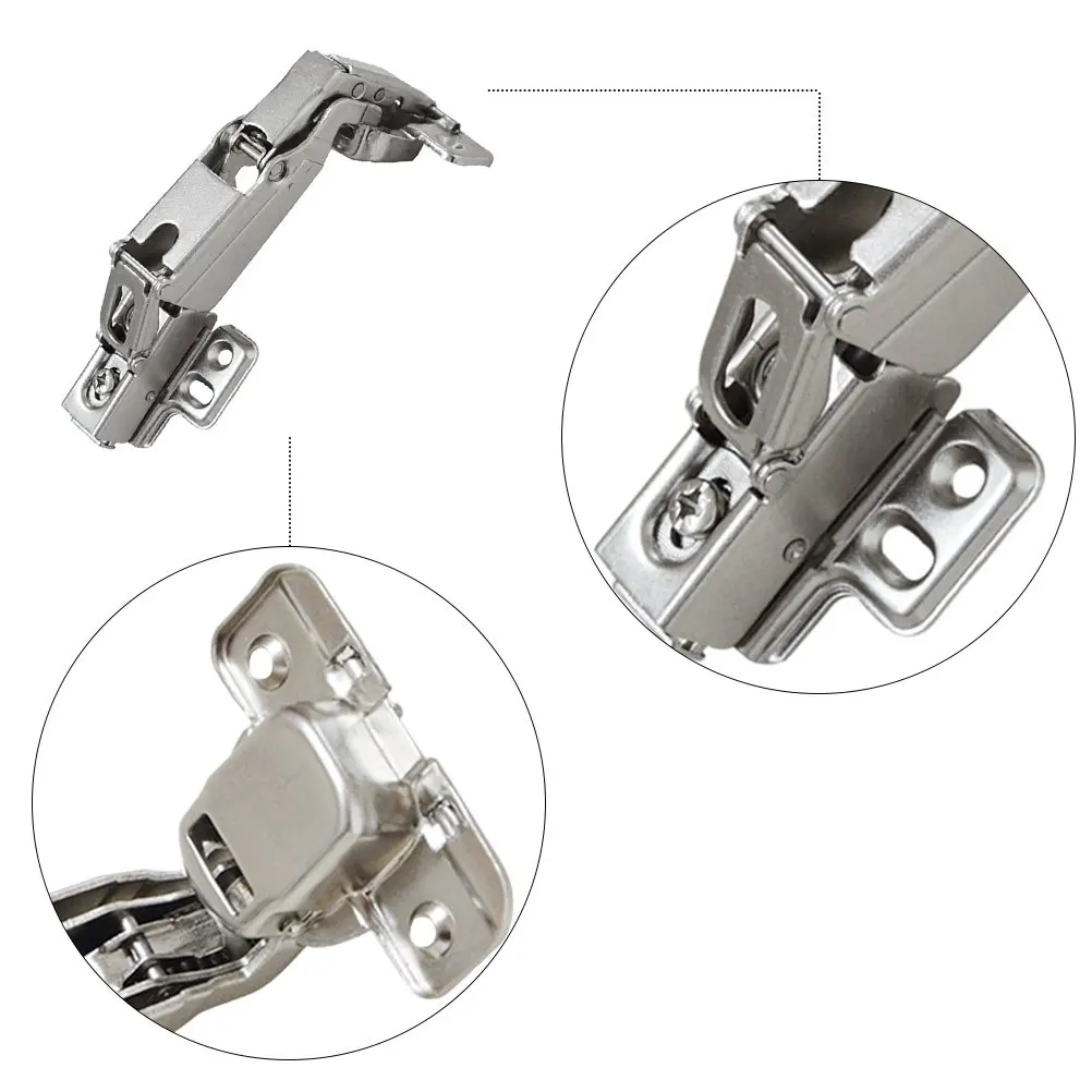 Sturdy Hydraulic Hinge for Furniture Cabinet Door Soft Closing Damping Mechanism Tight Seal Noise Reduction Strong Practicality
