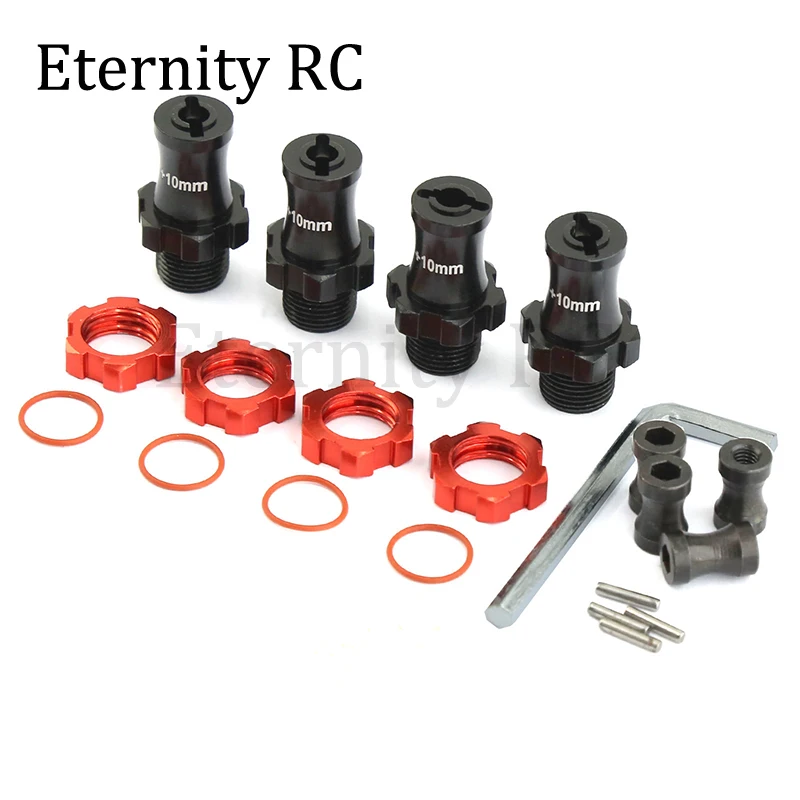 1/10 스케일 RC 자동차용 17mm 스플라인 휠 육각 허브 어댑터 - 슬래시 2WD 4X4 Rustler Stampede 2WD 4X4용 업그레이드 부품