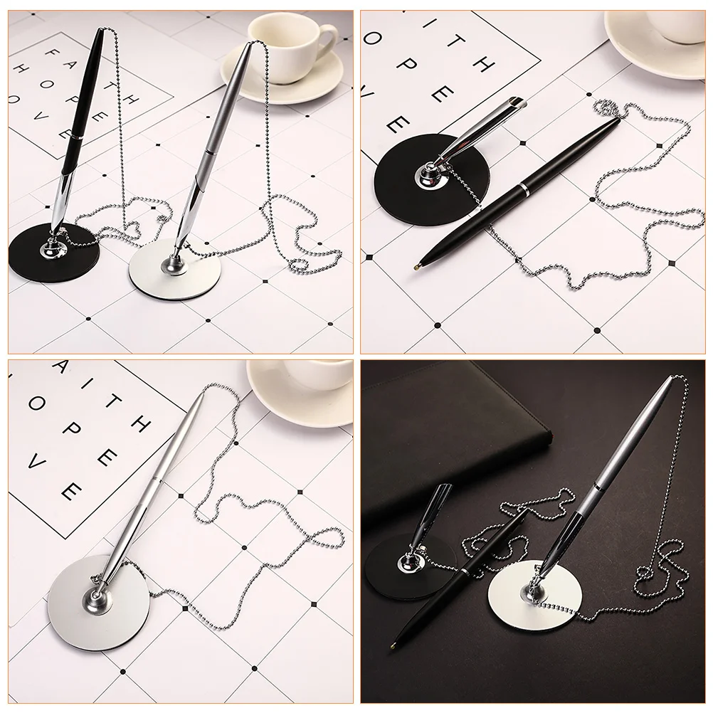 

2Pcs Metal Ballpoint Pens Premium Material Comfort Grip Smooth Writing Business Sign Pens Desk Hotel Office Gel Guest Book