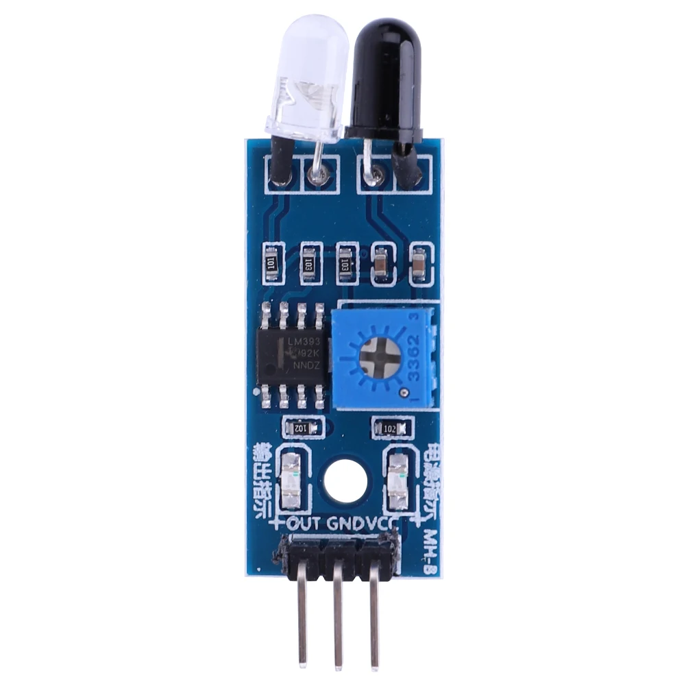 Reflective Photoelectric Sensor 3 Pin Anti-Collision Sensor Module Infrared Distance Sensor for Smart Car Robot