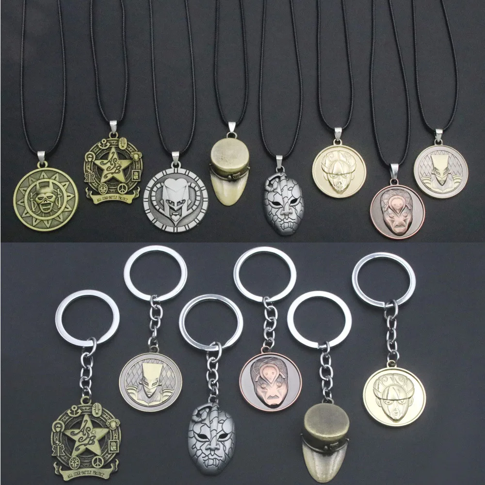 Anime JoJo's Bizarre Adventure Necklace Kujo Jotaro Avatar Hat Creative Pendant Chain Choker Necklaces Charm Gifts Jewelry