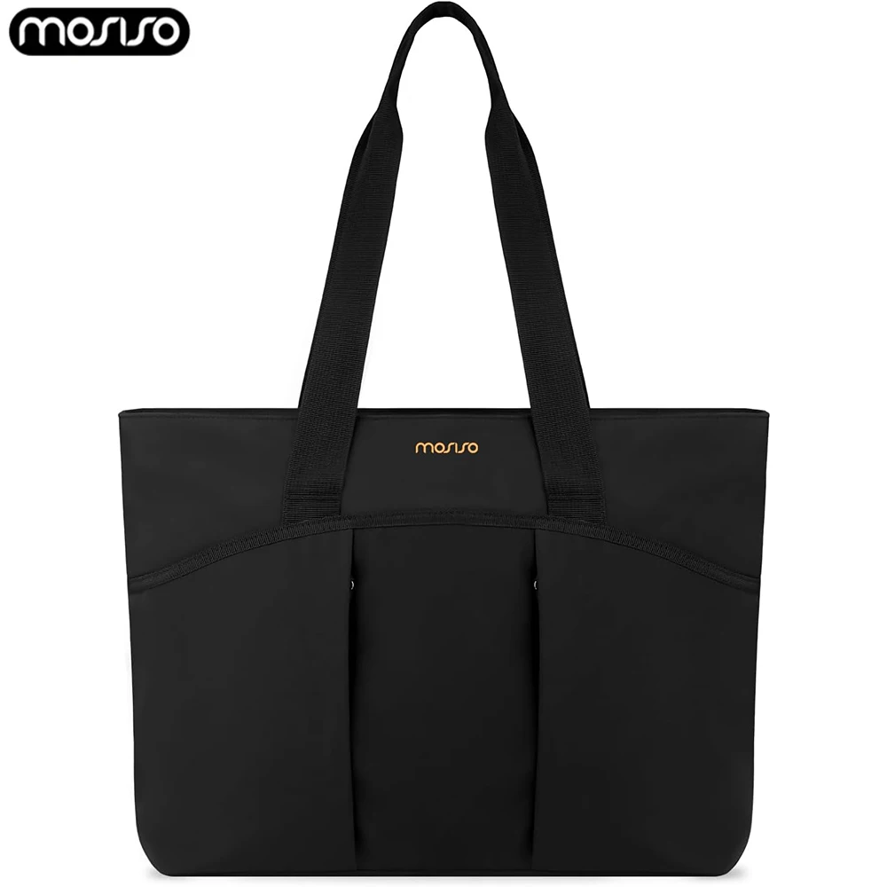 Canvas Laptop Bag 15.6 inch Large Capacity Laptop Carrying Case Teacher Work Notebook Shoulder Handbag Sleeve Travel Tote Bag