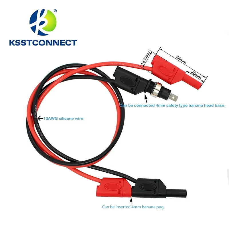 TL440 5pcs Safety 4mm Banana Plug Stackable Type Multimeter Test Leads Soft 50cm 100cm Cable Copper Wire 1000V