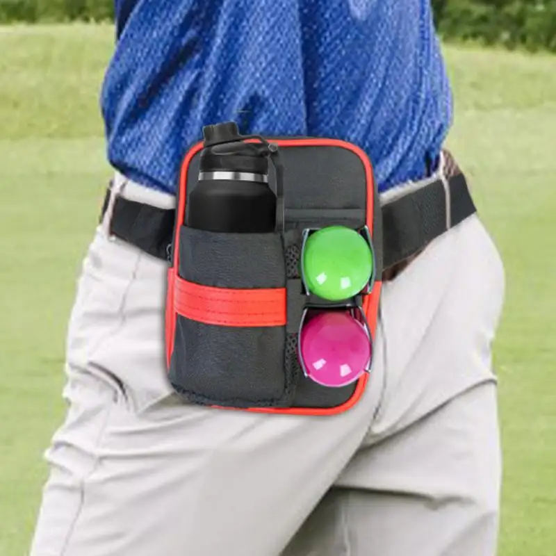 Golf Ball Bag Water Proof Golf Pouch Large Fanny Pack Golf Pouch Bag Stretch Outdoor Sports Waist Bag For Water Bottles Balls Ke