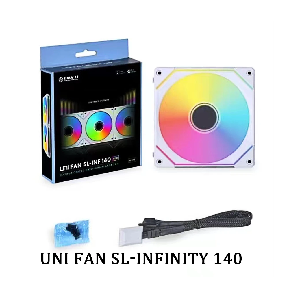 LIANLI UNI FAN SL-INF140 Infinity Mirror ARGB Diseño de cadena de margaritas PWM Ventilador de refrigeración para PC de 14 cm