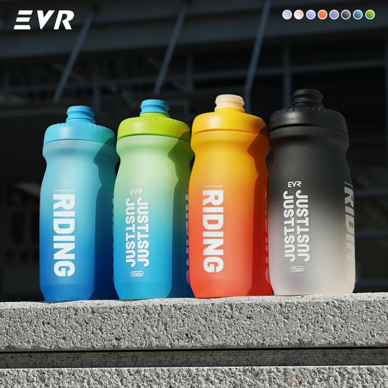Bouteille d'eau de cyclisme EVR, bouteille d'eau compressible pour vélo de route, 550 ml/650 ml, design dégradé de couleur, bouteille d'eau pour sports de plein air