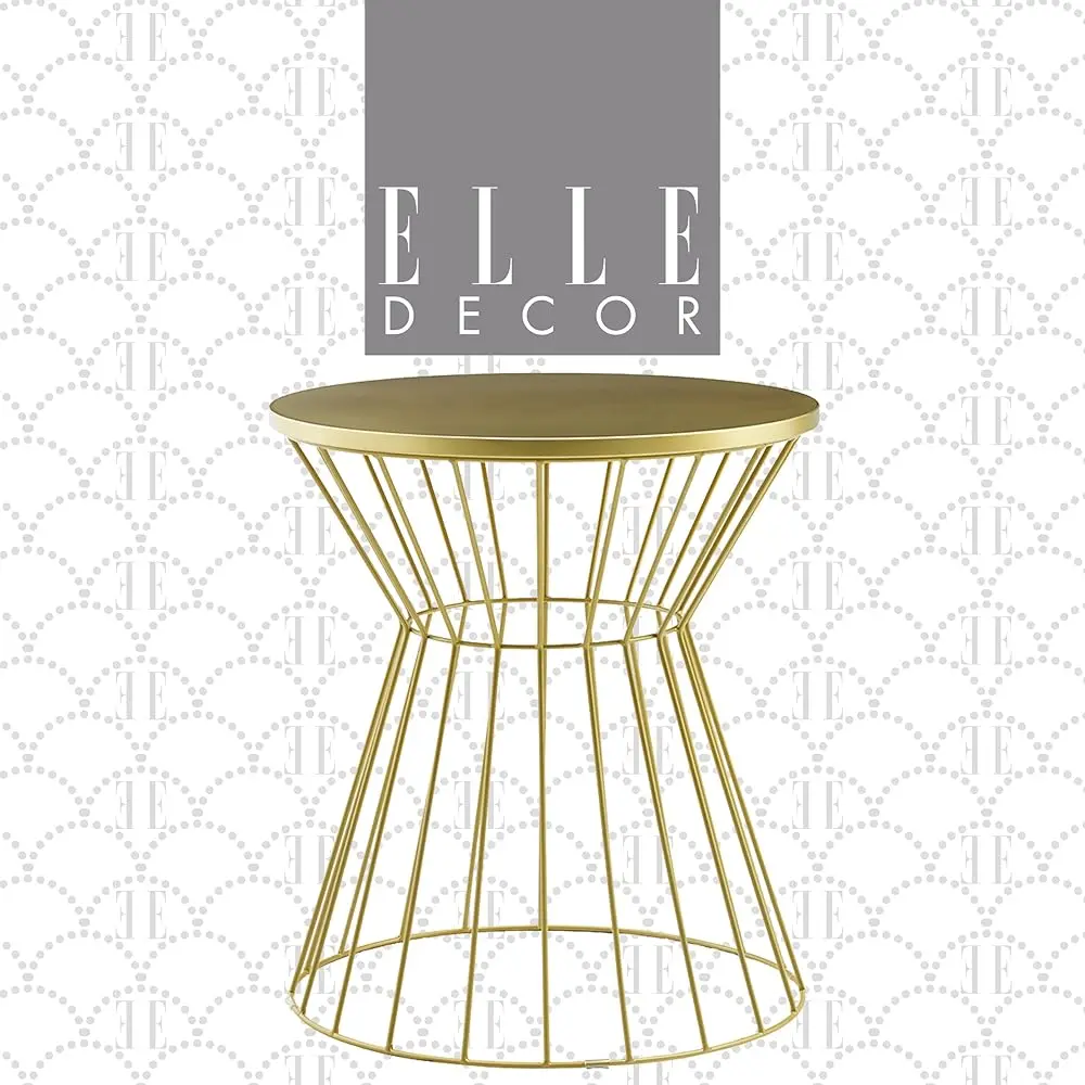 

Lulu Modern End Table, Metal Side Table With Metal Top, Or Coffee Table For Living Room, Decorative Round Accent Nightstand For