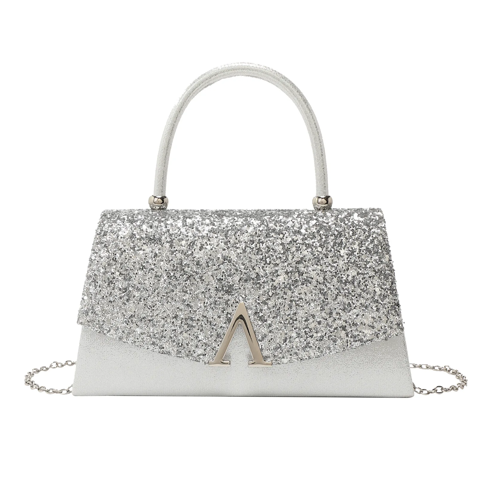 

New Fashionable Ladies Evening Clutch Bag Shiny Premium Chain Crossbody Bag for Party and Wedding