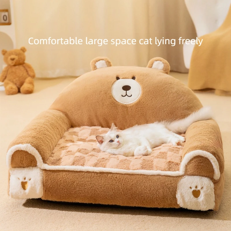 Puppy Cat Bed Cushion Small Medium Large Nesk Soft Cute Pet Home Kitten Dogs House Sofa Pet Mat Supplies Accessories