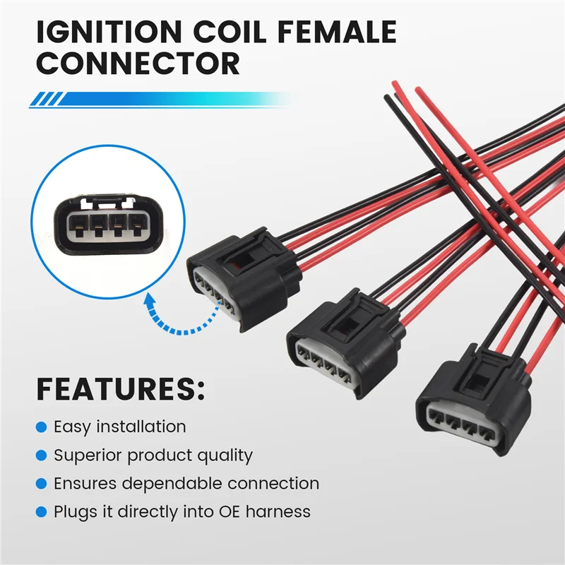 

QB-4PCS катушка зажигания, гнездовой разъем, жгут проводов, косичка 2AZFE1ZZFE для HS250H Pontiac Camry Corolla RAV4