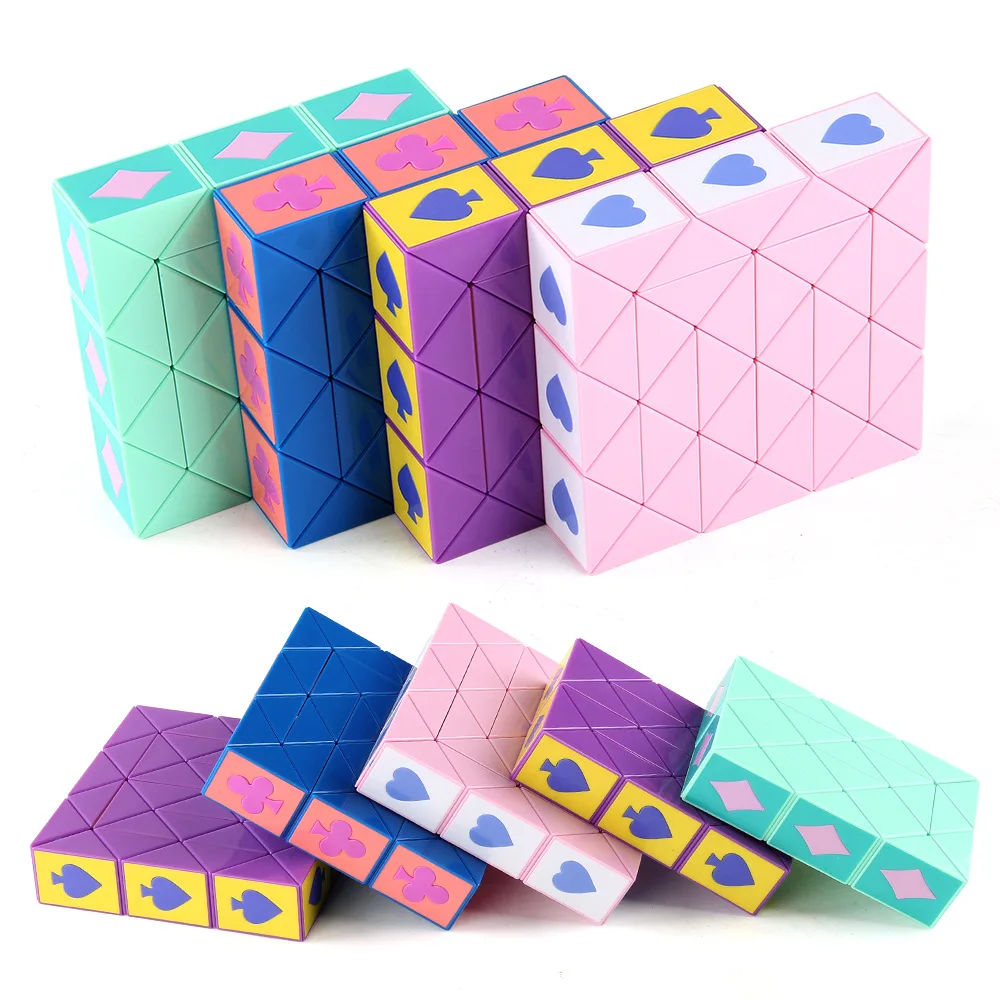 DianSheng Poker Magic Ruler 24/36/ Segments cubo magico Snake Twist Cube Puzzle Kid Professional Speed Educational Toy