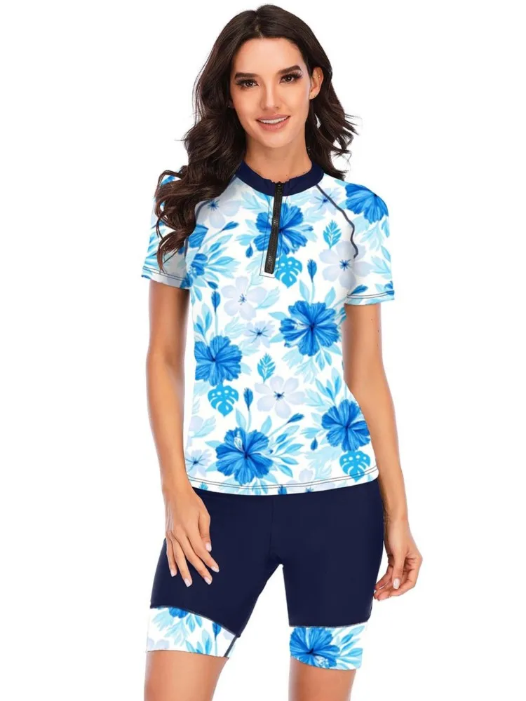 

Комплекты из 2 предметов, новый сексуальный купальник, женский летний купальный костюм, комплект бикини, купальник с короткими рукавами, женский пляжный купальный костюм для женщин