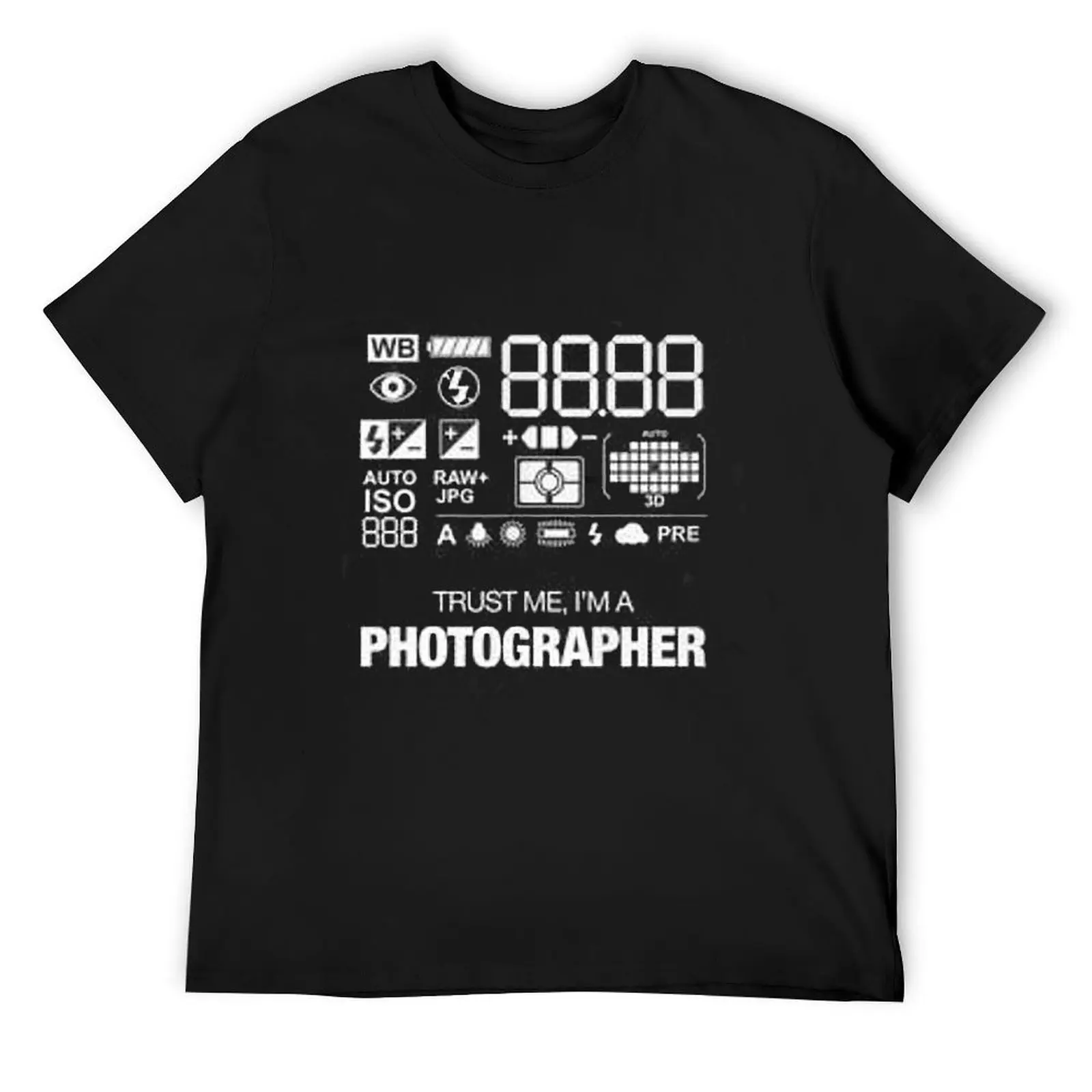 Camera settings T-Shirt quick-drying graphic shirts graphic t shirts mens vintage t shirts