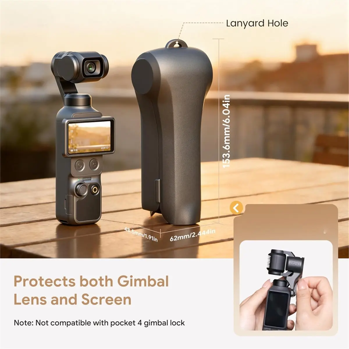 update. Full Protective Cover Case for DJI Osmo Pocket 4, Gimbal Shell with 3 CPL/ND Filter Slots, Portable Hard Storage Bag 1PC