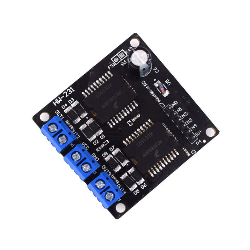 

MC33886 Motor Driver Module 5A 4 Output Dual DC Motor PWM Speed Control for Robot Car