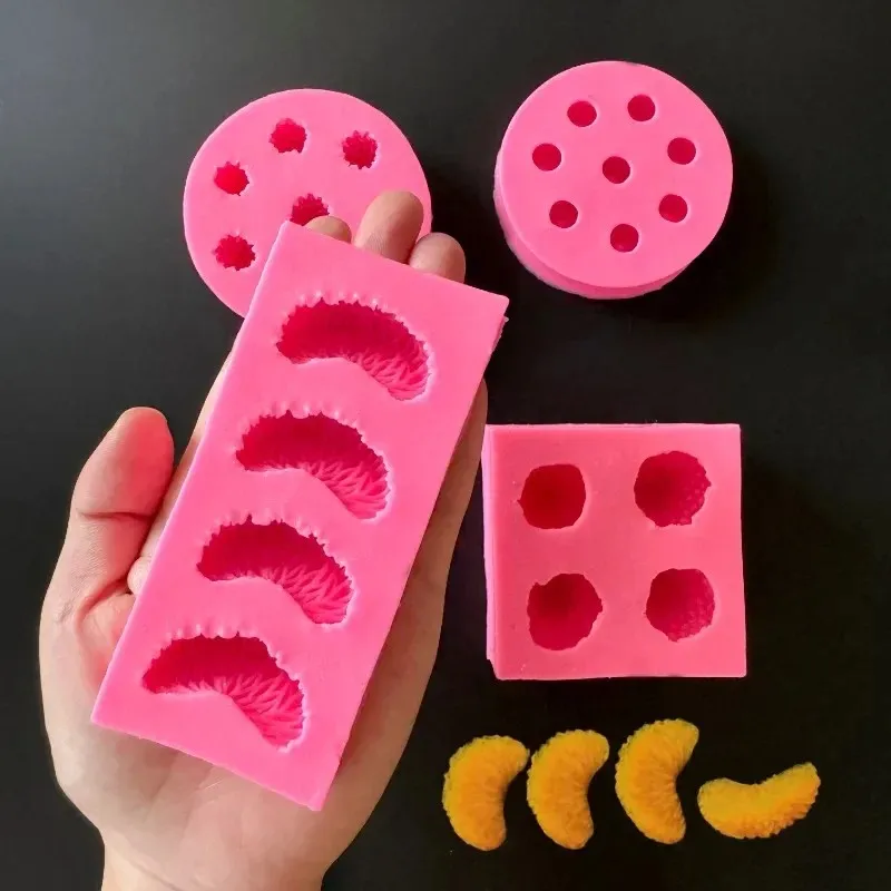 3D Silikon-Orangenform Hochwertige Fruchtförmige Silikonform für Gummibärchen Schokolade Kuchen & Cupcake-Dekorationen