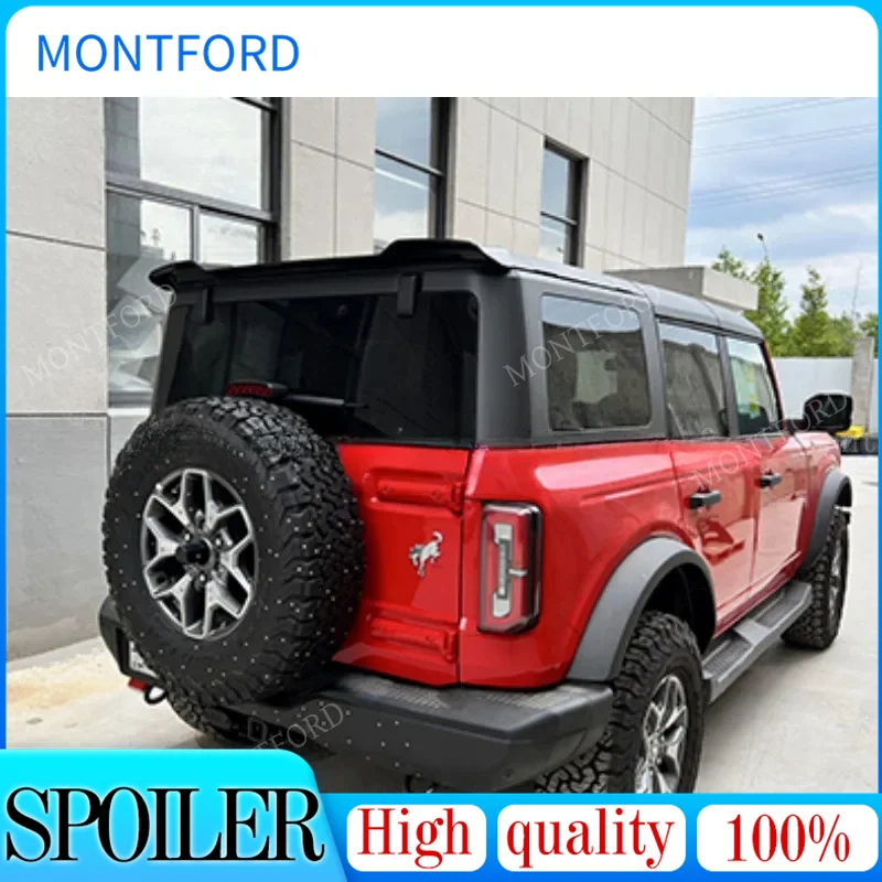 

Rear Trunk Lid Spoiler Wing For ford bronco 2021 2022 2023 2024 Glossy Black Roof Car Tailgate Decklid Flap Trim Splitter Lip