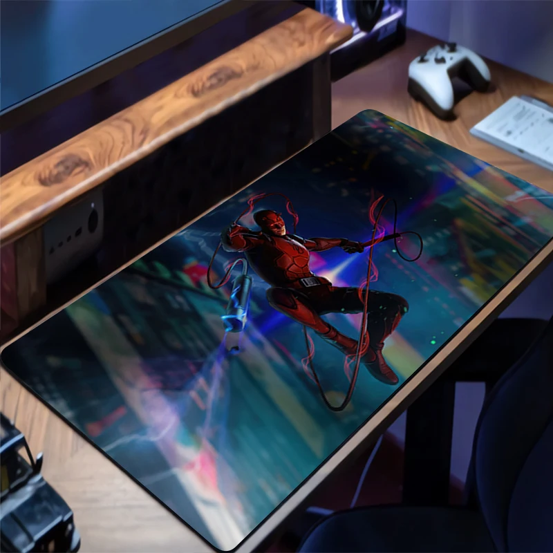 アニメ HD プリントマウスパッド M-marvel D-daredevil ゲーミングマウスパッドコンピュータデスクマウスマットゲーマーアクセサリー滑り止めキーボードパッド